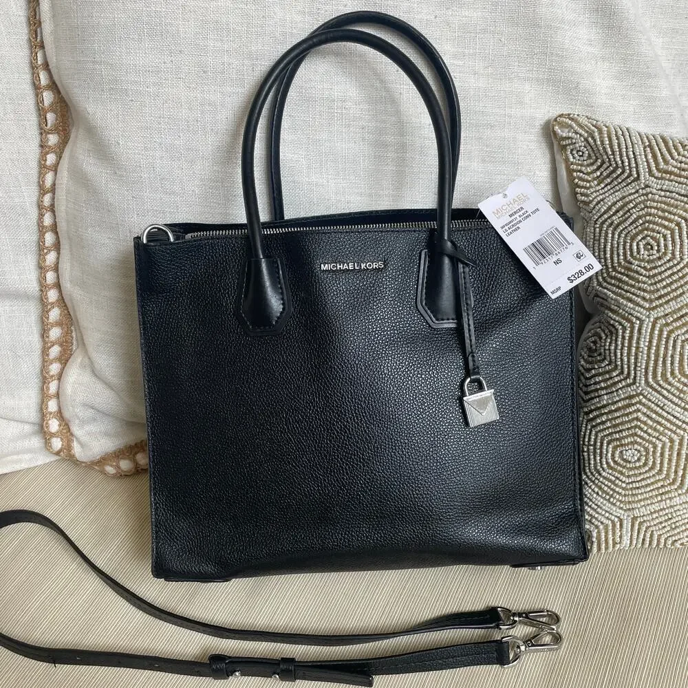 Michael Kors Mercer Large Accordion Convertible Tote | Leather NWT $328